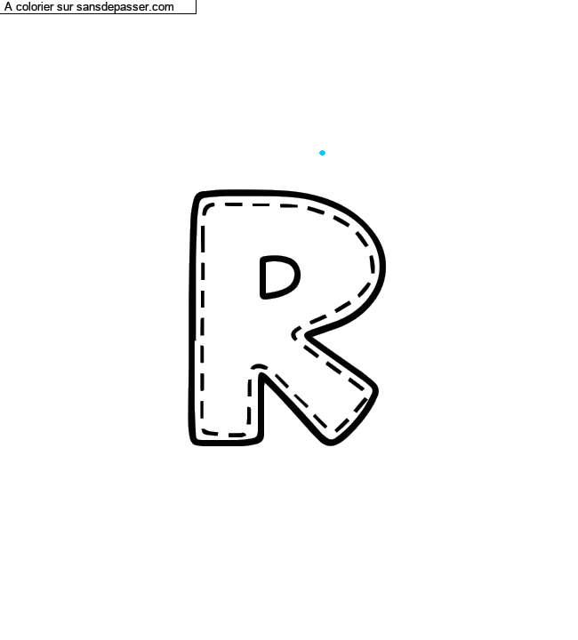 Coloriage pr&eacute;nom personnalis&eacute; "R" par un invit&eacute;