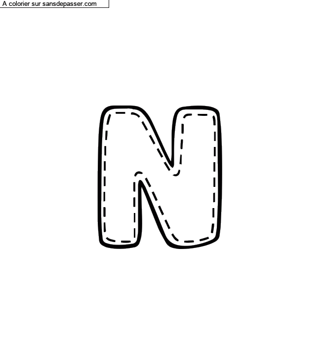 Coloriage pr&eacute;nom personnalis&eacute; "N" par un invit&eacute;