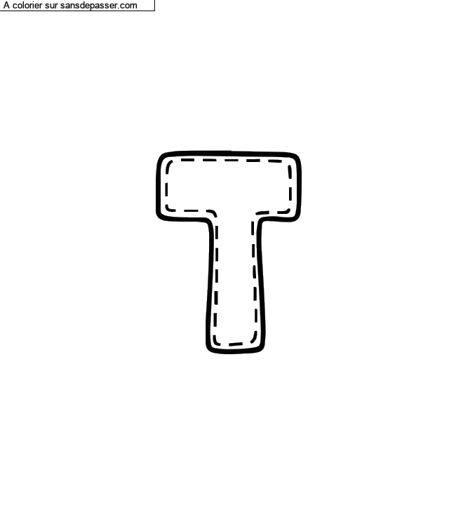 Coloriage pr&eacute;nom personnalis&eacute; "T" par un invit&eacute;