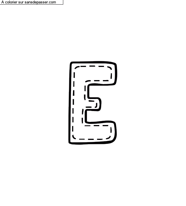 Coloriage pr&eacute;nom personnalis&eacute; "E" par un invit&eacute;