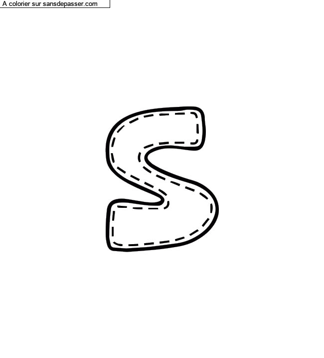 Coloriage pr&eacute;nom personnalis&eacute; "S" par un invit&eacute;