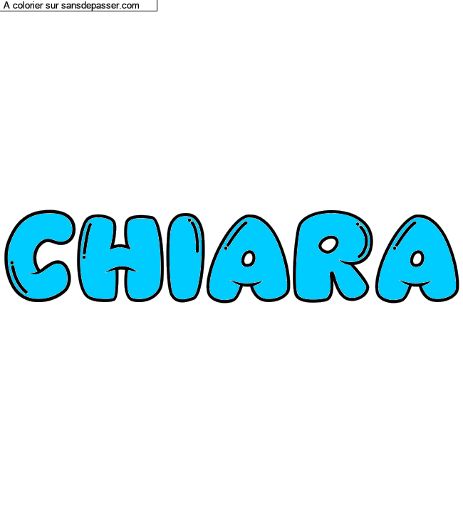 Coloriage pr&eacute;nom personnalis&eacute; "CHIARA" par un invit&eacute;