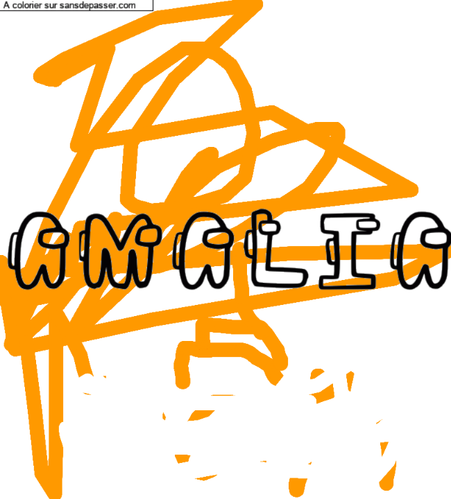 Coloriage pr&eacute;nom personnalis&eacute; "AMALIA" par un invit&eacute;