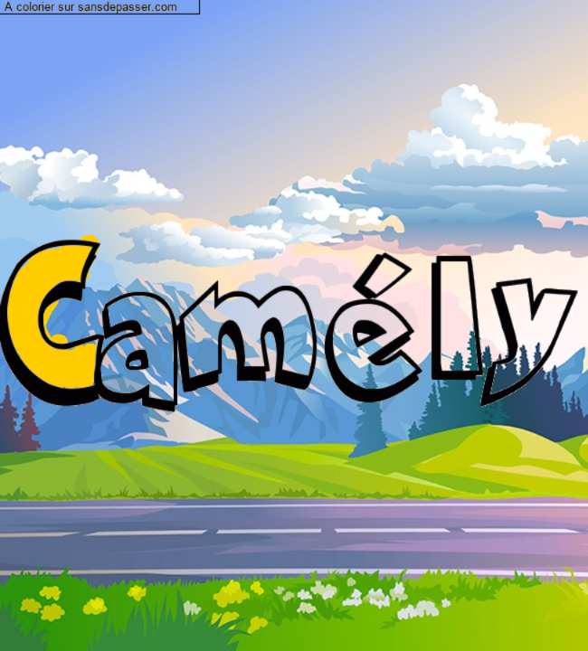 Coloriage pr&eacute;nom personnalis&eacute; "Cam&eacute;ly" par un invit&eacute;