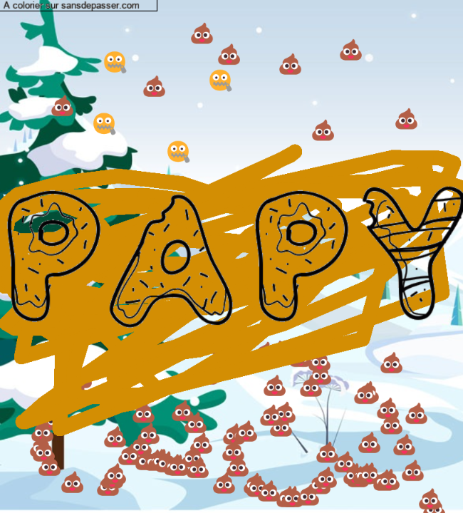 Coloriage pr&eacute;nom personnalis&eacute; "Papy" par un invit&eacute;