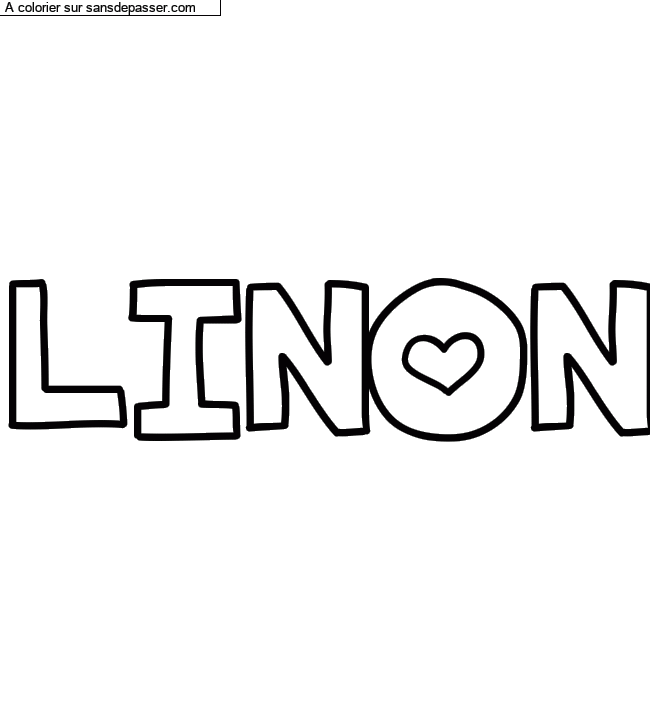Coloriage pr&eacute;nom personnalis&eacute; "LINON" par un invit&eacute;