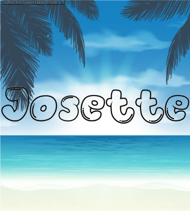 Coloriage pr&eacute;nom personnalis&eacute; "Josette" par Karaba