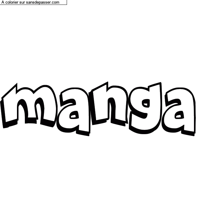 Coloriage pr&eacute;nom personnalis&eacute; "manga" par un invit&eacute;