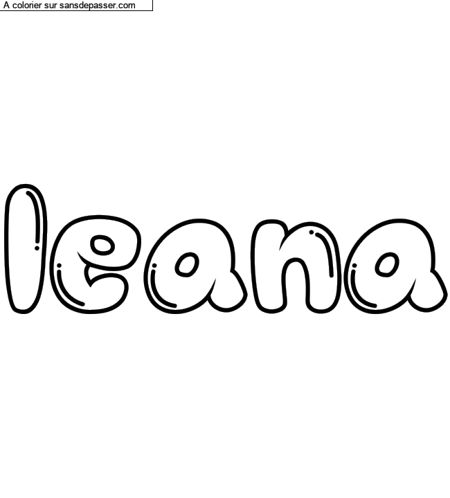 Coloriage pr&eacute;nom personnalis&eacute; "leana" par un invit&eacute;