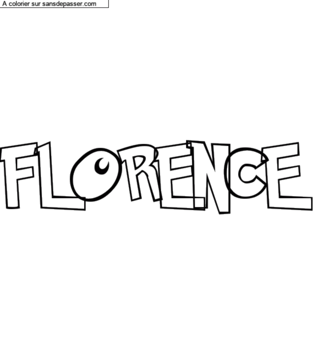 Coloriage pr&eacute;nom personnalis&eacute; "FLORENCE" par un invit&eacute;