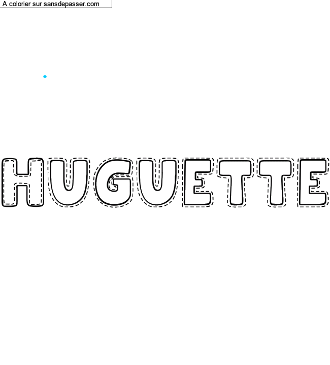 Coloriage pr&eacute;nom personnalis&eacute; "Huguette" par un invit&eacute;