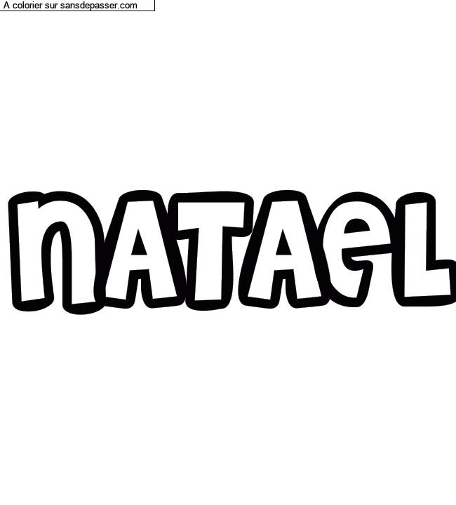 Coloriage pr&eacute;nom personnalis&eacute; "NATAEL" par un invit&eacute;