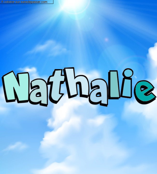 Coloriage pr&eacute;nom personnalis&eacute; "Nathalie" par un invit&eacute;