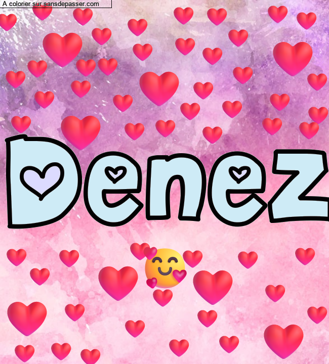 Coloriage pr&eacute;nom personnalis&eacute; "Denez" par un invit&eacute;