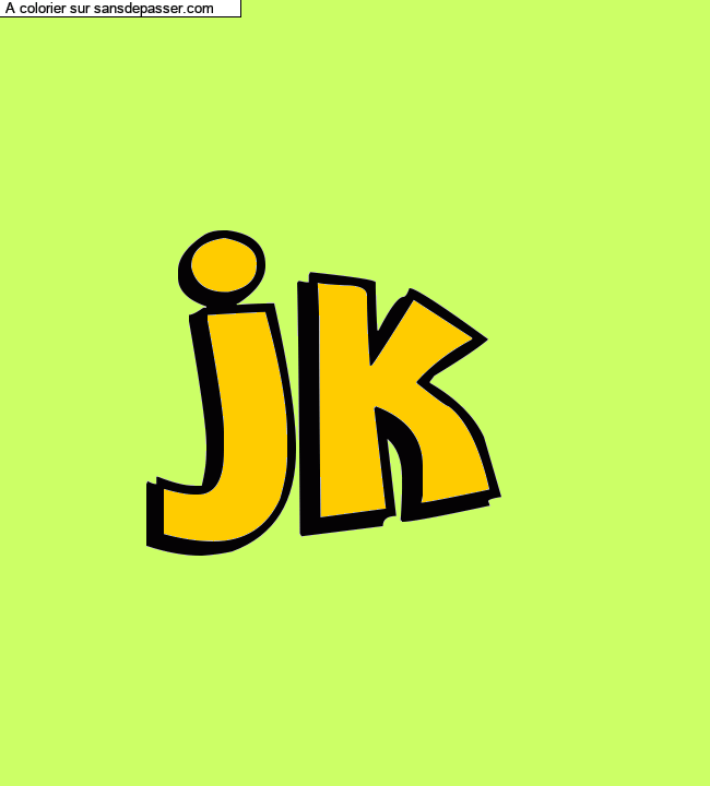 Coloriage pr&eacute;nom personnalis&eacute; "jk" par un invit&eacute;