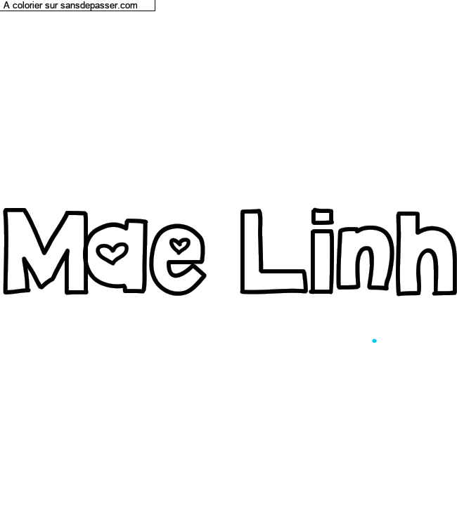 Coloriage pr&eacute;nom personnalis&eacute; "Mae Linh" par un invit&eacute;