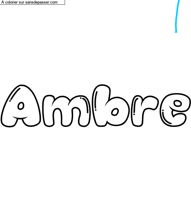 Coloriage pr&eacute;nom personnalis&eacute; "Ambre" par un invit&eacute;