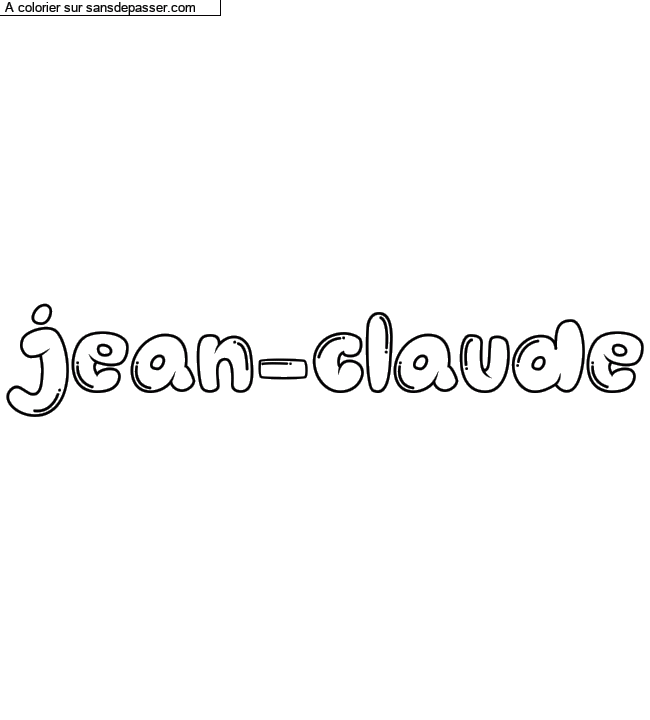 Coloriage pr&eacute;nom personnalis&eacute; "jean-claude" par un invit&eacute;