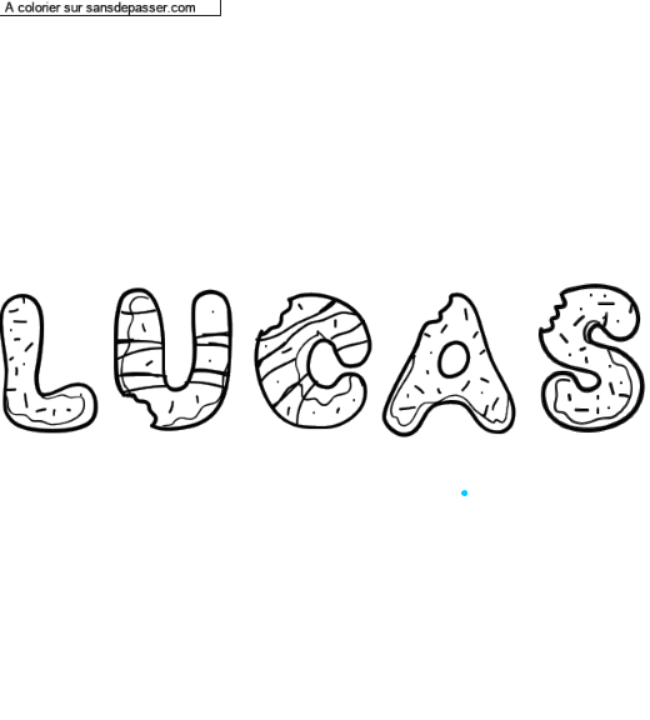 Coloriage pr&eacute;nom personnalis&eacute; "LUCAS" par idelphes