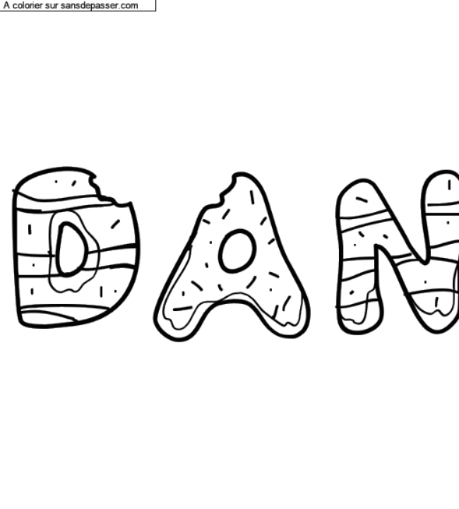 Coloriage pr&eacute;nom personnalis&eacute; "DAN" par idelphes
