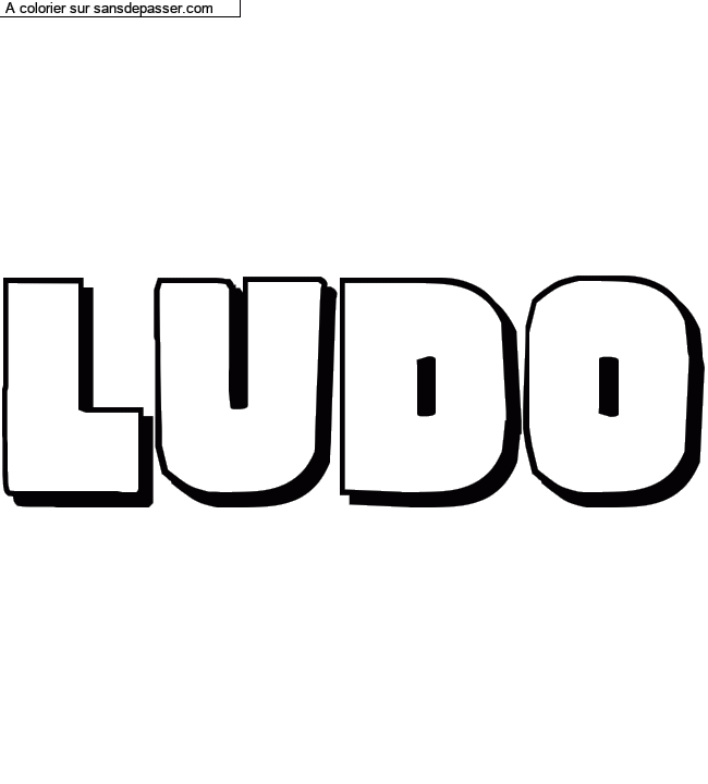 Coloriage prénom personnalisé "Ludo" par un invité