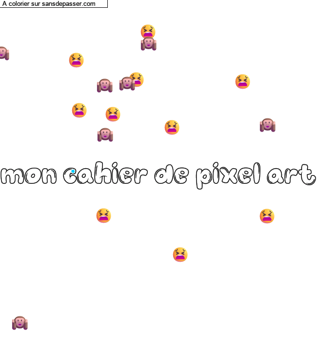 Coloriage pr&eacute;nom personnalis&eacute; "mon cahier de pixel art" par un invit&eacute;