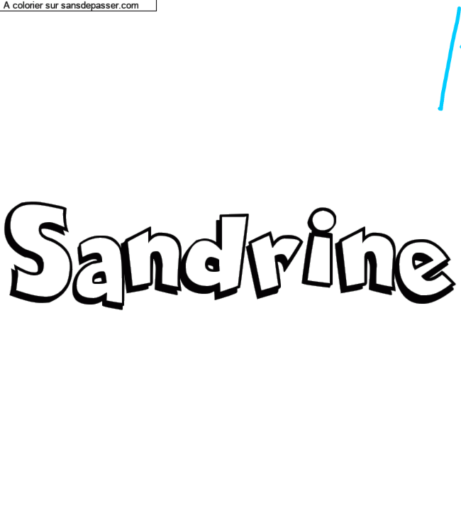 Coloriage pr&eacute;nom personnalis&eacute; "Sandrine" par un invit&eacute;