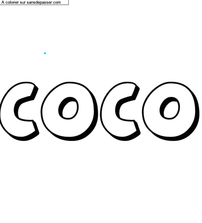 Coloriage pr&eacute;nom personnalis&eacute; "COCO" par un invit&eacute;