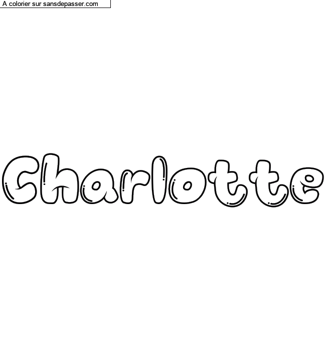 Coloriage prénom personnalisé "Charlotte" par un invité