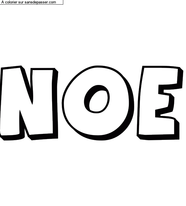 Coloriage pr&eacute;nom personnalis&eacute; "NOE" par un invit&eacute;