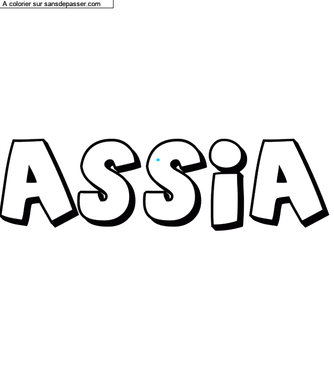 Coloriage pr&eacute;nom personnalis&eacute; "ASSIA" par un invit&eacute;