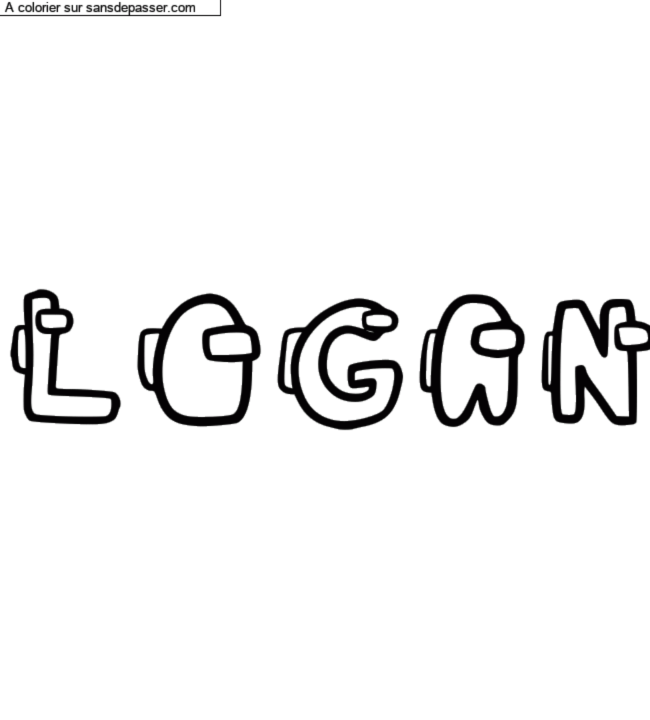 Coloriage pr&eacute;nom personnalis&eacute; "LOGAN" par Groupe 301