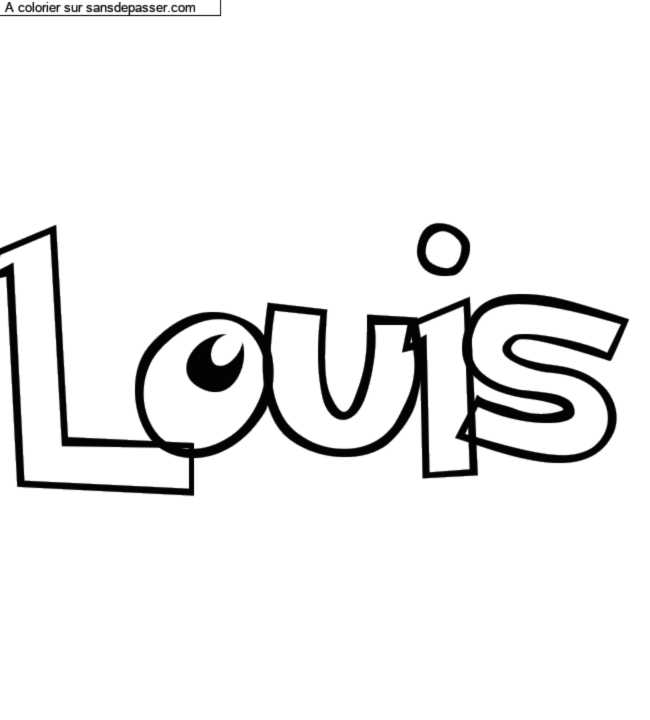 Coloriage pr&eacute;nom personnalis&eacute; "Louis" par Groupe 301