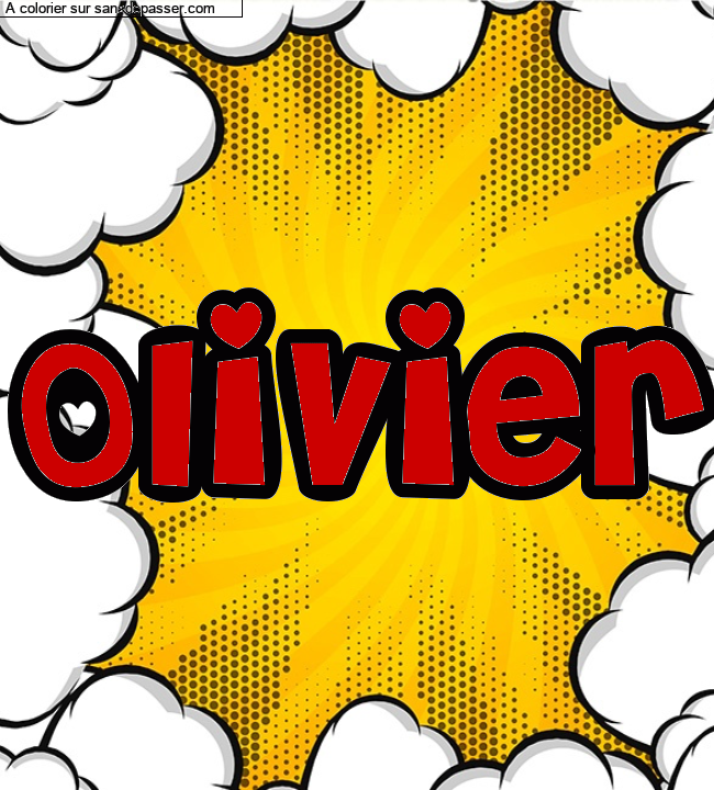 Coloriage pr&eacute;nom personnalis&eacute; "Olivier" par un invit&eacute;