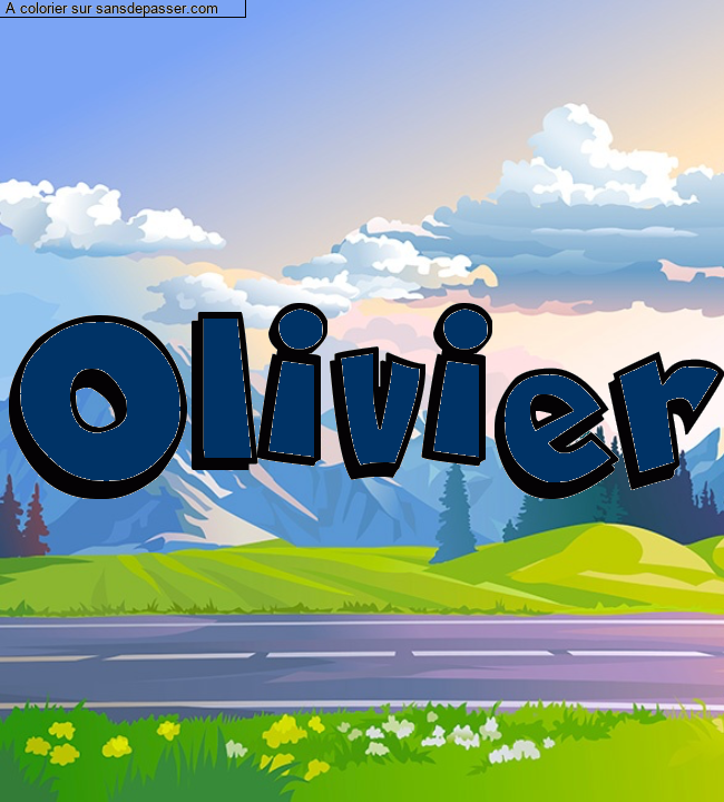 Coloriage pr&eacute;nom personnalis&eacute; "Olivier" par un invit&eacute;