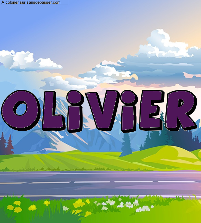 Coloriage pr&eacute;nom personnalis&eacute; "Olivier" par un invit&eacute;