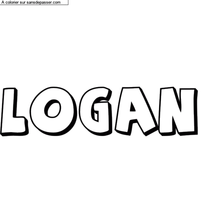Coloriage pr&eacute;nom personnalis&eacute; "Logan" par un invit&eacute;