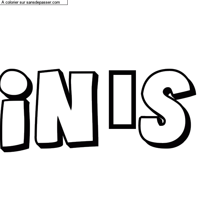 Coloriage pr&eacute;nom personnalis&eacute; "In&egrave;s" par un invit&eacute;