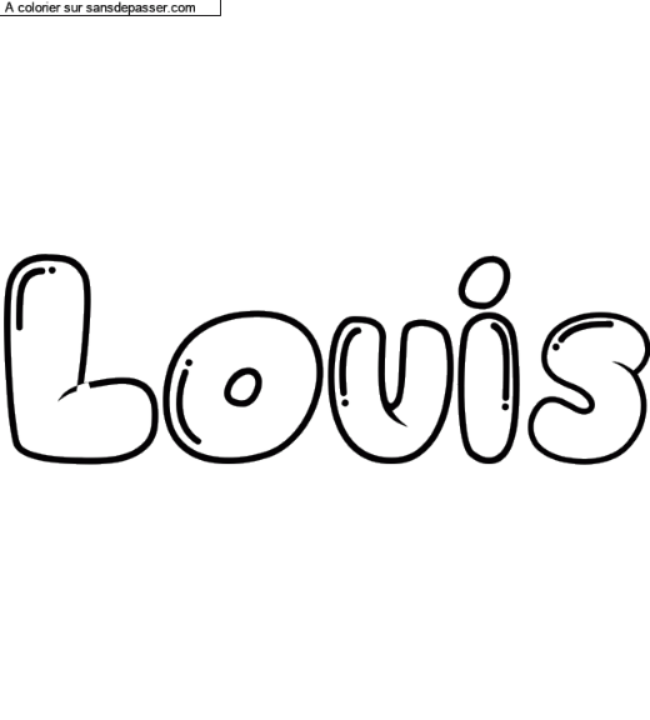 Coloriage pr&eacute;nom personnalis&eacute; "Louis" par un invit&eacute;