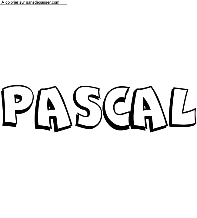 Coloriage pr&eacute;nom personnalis&eacute; "PASCAL" par un invit&eacute;