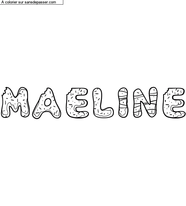 Coloriage pr&eacute;nom personnalis&eacute; "Maeline" par un invit&eacute;