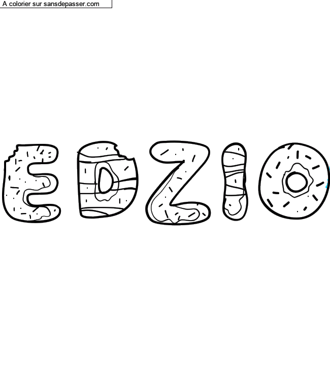 Coloriage pr&eacute;nom personnalis&eacute; "Edzio" par un invit&eacute;