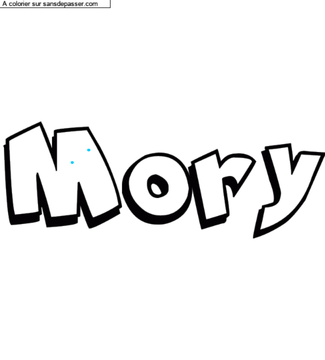 Coloriage pr&eacute;nom personnalis&eacute; "Mory" par Ma bouille