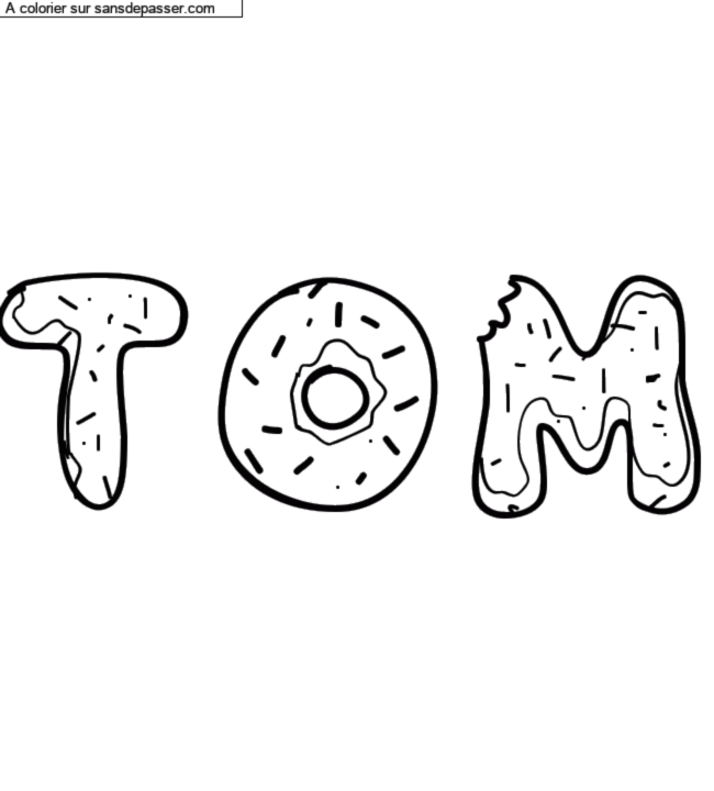 Coloriage pr&eacute;nom personnalis&eacute; "TOM" par un invit&eacute;