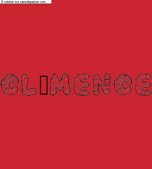 Coloriage pr&eacute;nom personnalis&eacute; "Cl&eacute;mence" par un invit&eacute;