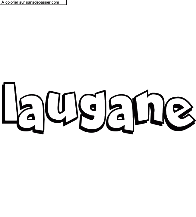 Coloriage pr&eacute;nom personnalis&eacute; "laugane" par un invit&eacute;