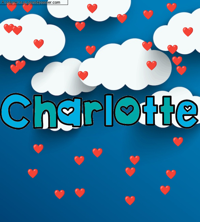 Coloriage pr&eacute;nom personnalis&eacute; "Charlotte" par un invit&eacute;