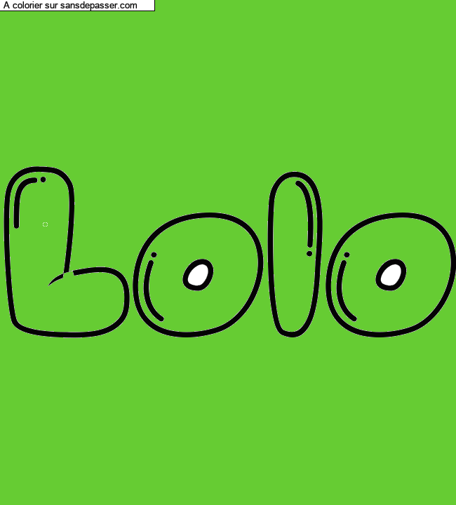 Coloriage pr&eacute;nom personnalis&eacute; "Lolo" par un invit&eacute;