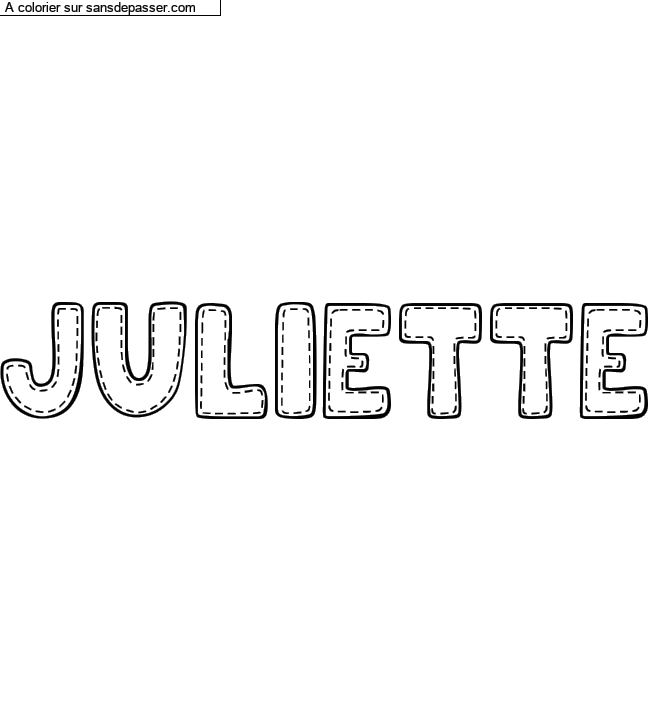 Coloriage pr&eacute;nom personnalis&eacute; "JULIETTE" par un invit&eacute;