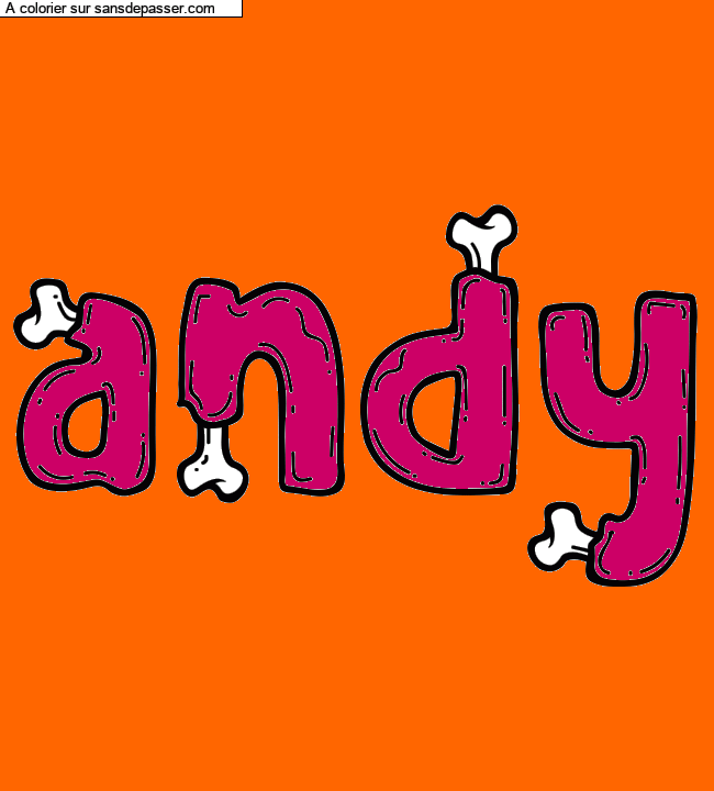 Coloriage pr&eacute;nom personnalis&eacute; "andy" par un invit&eacute;